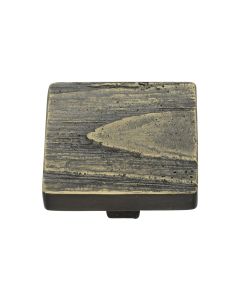 Heritage Brass Aged Brass Square Pine Cabinet Knob 38mm