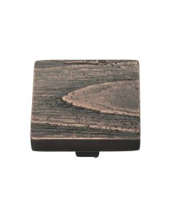Heritage Brass Aged Copper Square Pine Cabinet Knob 38mm