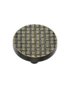 Heritage Brass Aged Brass Round Weave Cabinet Knob 38mm