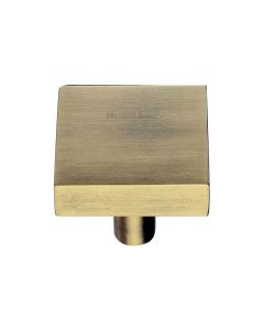 Heritage Brass Antique Brass Square Design Cabinet Knob 32mm