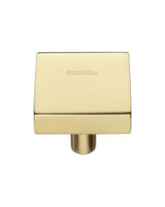 Heritage Brass Polished Brass Square Design Cabinet Knob 32mm