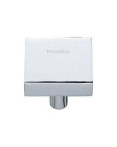 Heritage Brass Polished Chrome Square Design Cabinet Knob 32mm