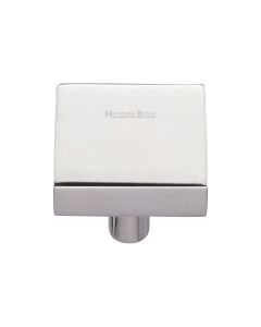 Heritage Brass Polished Nickel Finish Square Design Cabinet Knob 32mm