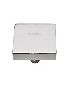 Heritage Brass Polished Nickel Finish Square Design Cabinet Knob 38mm