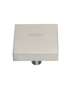 Heritage Brass Satin Nickel Square Design Cabinet Knob 38mm