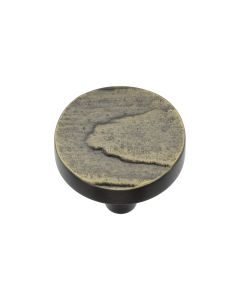Heritage Brass Aged Brass Round Pine Cabinet Knob 32mm