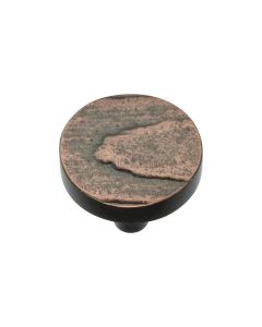 Heritage Brass Aged Copper Round Pine Cabinet Knob 32mm