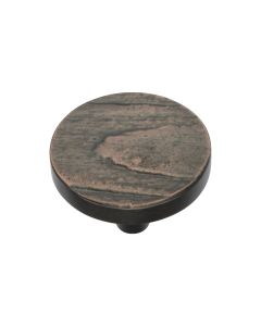 Heritage Brass Aged Copper Round Pine Cabinet Knob 38mm