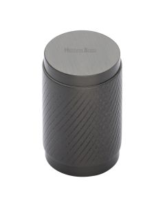 Heritage Brass Matt Bronze Cylindric Knurled Cabinet Knob 21mm