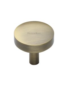 Heritage Brass Antique Brass Domed Disc Cabinet Knob 32mm
