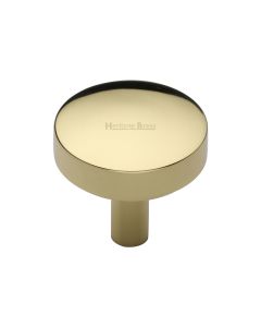 Heritage Brass Polished Brass Domed Disc Cabinet Knob 32mm