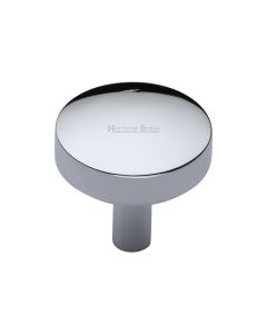 Heritage Brass Polished Chrome Domed Disc Cabinet Knob 32mm
