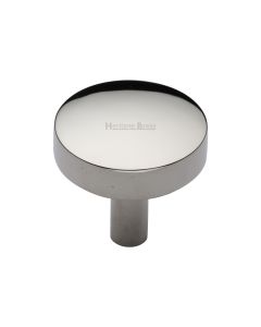 Heritage Brass Polished Nickel Finish Domed Disc Cabinet Knob 32mm