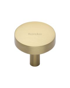 Heritage Brass Satin Brass Domed Disc Cabinet Knob 32mm