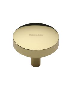 Heritage Brass Polished Brass Domed Disc Cabinet Knob 38mm