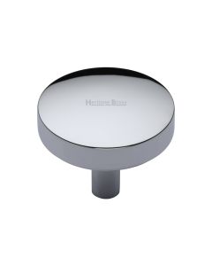 Heritage Brass Polished Chrome Domed Disc Cabinet Knob 38mm
