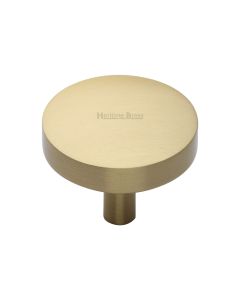 Heritage Brass Satin Brass Domed Disc Cabinet Knob 38mm