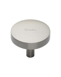 Heritage Brass Satin Nickel Domed Disc Cabinet Knob 38mm