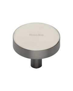 Heritage Brass Satin Nickel Disc Cabinet Knob 32mm