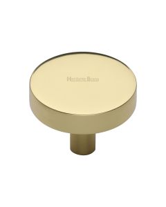 Heritage Brass Polished Brass Disc Cabinet Knob 38mm