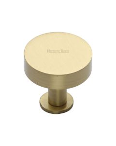 Heritage Brass Satin Brass Disc Cabinet Knob With Base 32mm