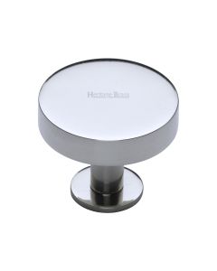 Heritage Brass Polished Chrome Disc Cabinet Knob With Base 38mm