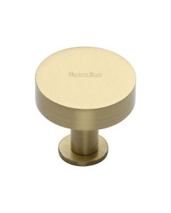 Heritage Brass Satin Brass Disc Cabinet Knob With Base 38mm