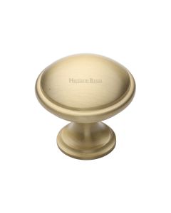 Heritage Brass Satin Brass Domed Cabinet Knob 32mm