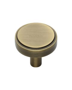 Heritage Brass Antique Brass Stepped Disc Cabinet Knob 32mm
