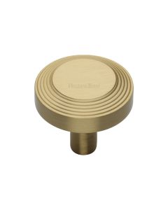 Heritage Brass Satin Brass Ridge Cabinet Knob 32mm