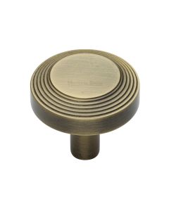 Heritage Brass Antique Brass Ridge Cabinet Knob 38mm