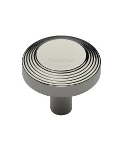 Heritage Brass Polished Nickel Finish Ridge Cabinet Knob 38mm