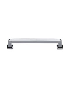 Heritage Brass Polished Chrome Square Vintage Cabinet Pull Handle 152mm