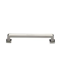 Heritage Brass Polished Nickel Finish Square Vintage Cabinet Pull Handle 152mm