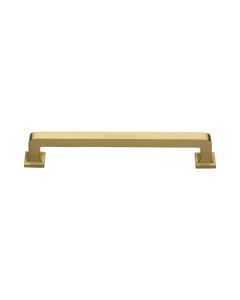 Heritage Brass Satin Brass Square Vintage Cabinet Pull Handle 152mm