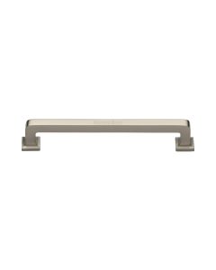 Heritage Brass Satin Nickel Square Vintage Cabinet Pull Handle 152mm