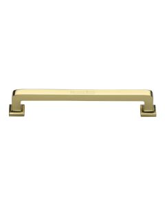 Heritage Brass Polished Brass Square Vintage Cabinet Pull Handle 203mm