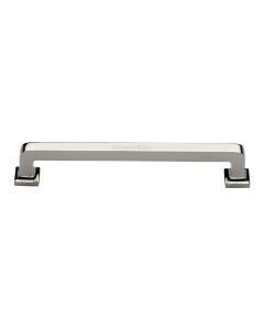 Heritage Brass Polished Nickel Finish Square Vintage Cabinet Pull Handle 203mm