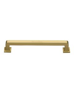 Heritage Brass Satin Brass Square Vintage Cabinet Pull Handle 203mm