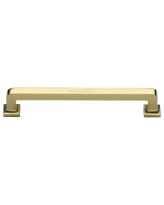 Heritage Brass Polished Brass Square Vintage Cabinet Pull Handle 254mm