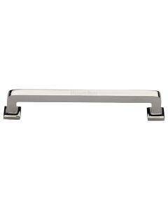 Heritage Brass Polished Nickel Finish Square Vintage Cabinet Pull Handle 254mm