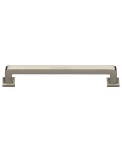 Heritage Brass Satin Nickel Square Vintage Cabinet Pull Handle 254mm