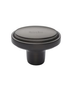 Heritage Brass Matt Bronze Stepped Oval Cabinet Knob 41mm