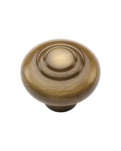 Heritage Brass Antique Brass Round Bead Cabinet Knob 38mm