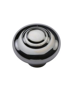 Heritage Brass Polished Chrome Round Bead Cabinet Knob 38mm