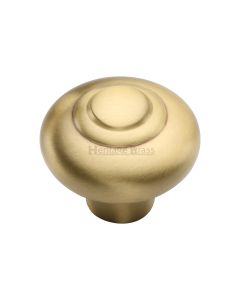 Heritage Brass Satin Brass Round Bead Cabinet Knob 38mm