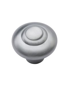 Heritage Brass Satin Chrome Round Bead Cabinet Knob 38mm