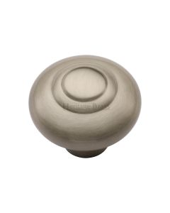Heritage Brass Satin Nickel Round Bead Cabinet Knob 38mm