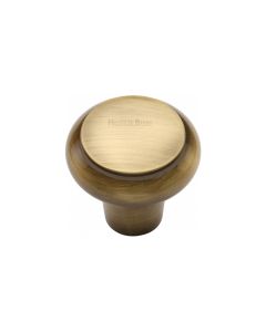 Heritage Brass Antique Brass Round Edge Cabinet Knob 32mm