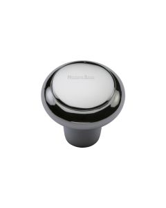 Heritage Brass Polished Chrome Round Edge Cabinet Knob 32mm